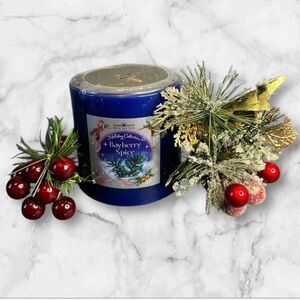 Bath & Body Works Bayberry Spice piller candle single wick 4x4 inch discontinued